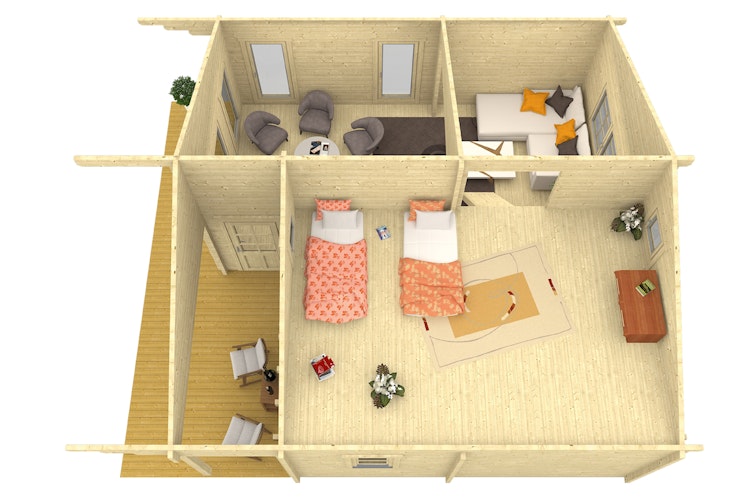 Wolff Finnhaus Gartenhaus Ferienhaus Odenwald 92-A