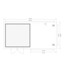 Vorschaubild Karibu Woodfeeling Gartenhaus Northeim 3 inkl. 300 cm Schleppdach/Seiten- und Rückwand