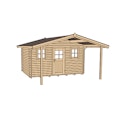 Vorschaubild Weka 45 mm Gartenhaus 135 A mit Vordach (200 cm)