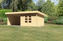 Vorschaubild Karibu Woodfeeling Gartenhaus Northeim 3 inkl. 300 cm Schleppdach/Seiten- und Rückwand