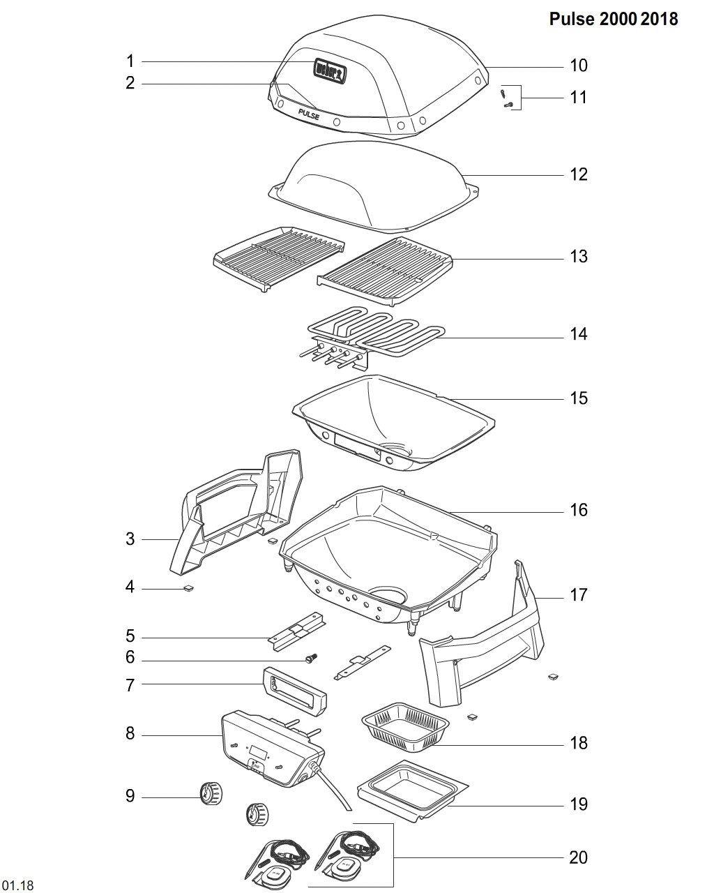 Explosionszeichnung Ersatzteile