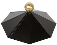 Wolff Finnhaus Dachhaube 8-eckig in schwarz mit Messingkugel Wolff Finnhaus Dachhaube 8-eckig in schwarz mit MessingkugelZubehörbild