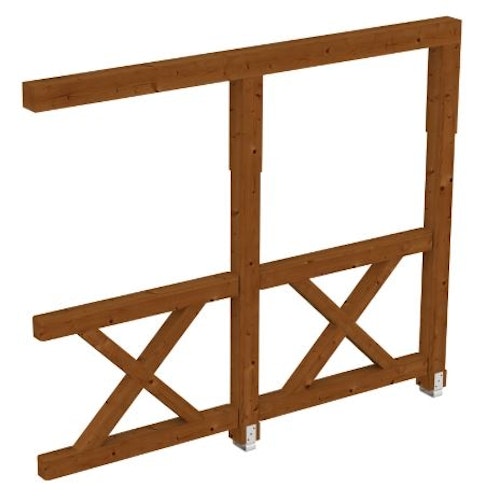 Skan Holz Andreaskreuz-Seitenwand für Terrassenüberdachung Douglasie