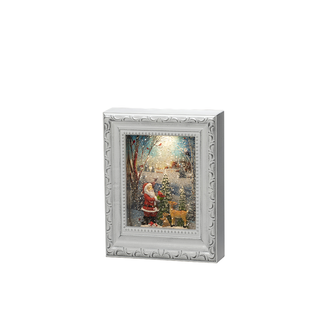 Konstsmide Weihnachtsbeleuchtung  LED Wasserlaterne antik weiß Bilderrah