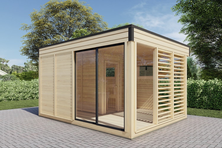 Wolff Finnhaus Saunahaus Paradiso 4x3 (2-Raum)