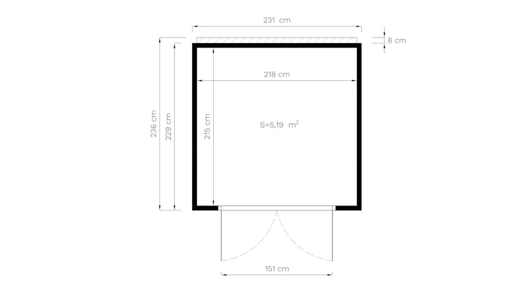 Bertilo Gartenhaus HPL 1 - 6 mm