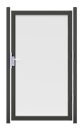 Vorschaubild GroJa Ambiente Einzeltor 100 x 180 cm mit Alurahmen Anthrazit DB 703