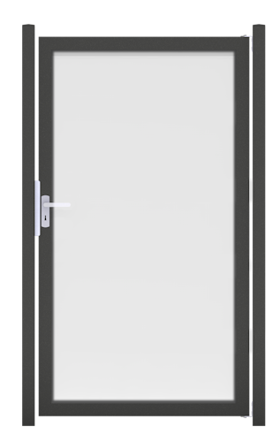 GroJa Ambiente Einzeltor 100 x 180 cm mit Alurahmen Anthrazit DB 703