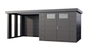 Vorschaubild Telluria Metallgerätehaus Classico 2724 mit Lounge Anbau small inkl. 2 Fenster
