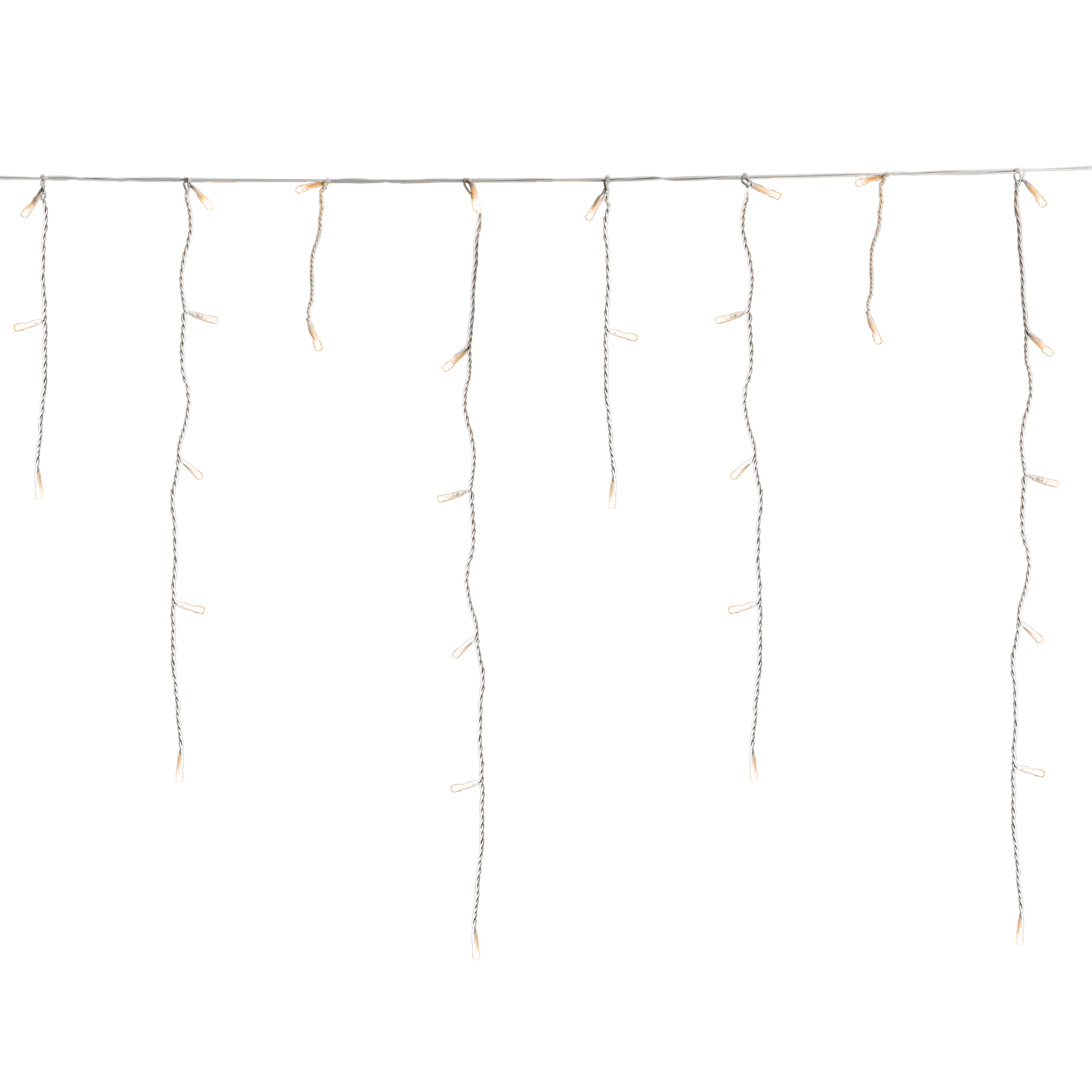 Konstsmide Weihnachtsbeleuchtung  LED Eisregen Lichtervorhang 96 bernsteinfarbene Dioden