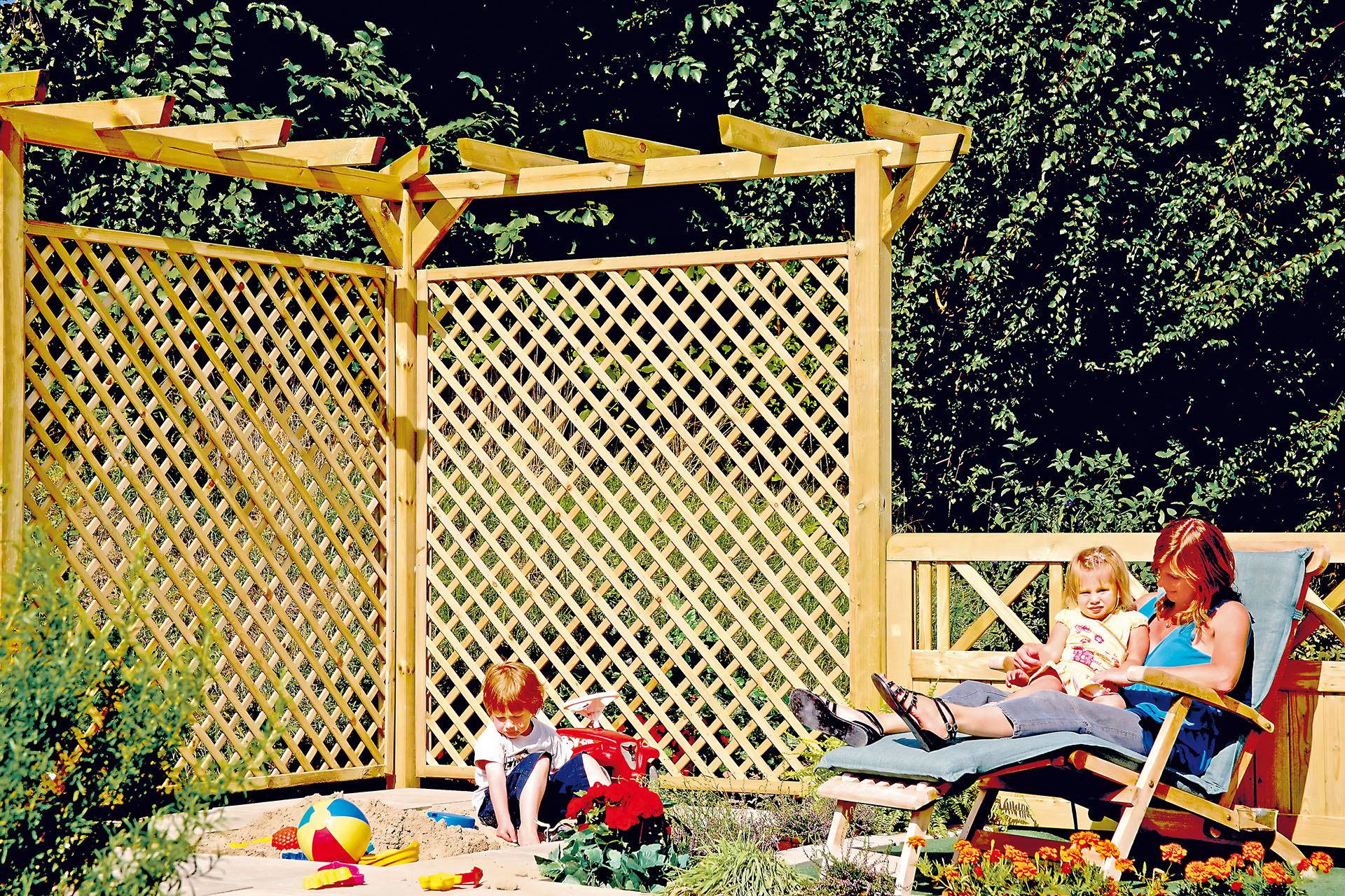 T&J Pergola komplett 9 x 9 x 450 cm