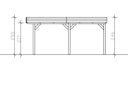 Vorschaubild Skan Holz Grunewald - Flachdach Carport aus Leimholz Breite 622 cm