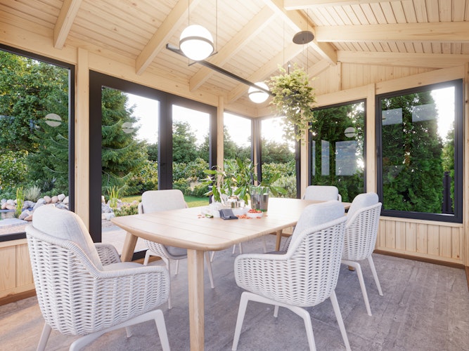 Palmako Pavillon Isabella 10,9 m² - 90 mm