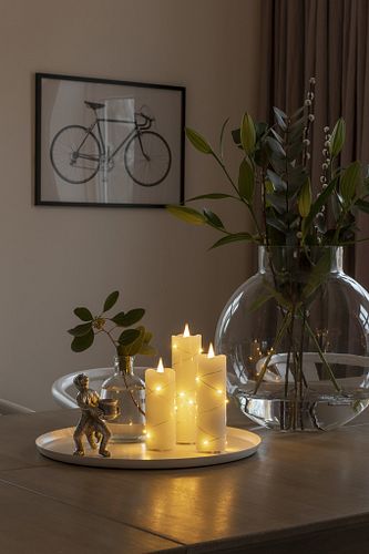 Konstsmide Weihnachtsbeleuchtung  LED Echtwachskerze cremeweiß 17,8cm