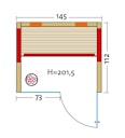 Vorschaubild Infraworld Infrarotkabine TrioSol Glas 145 Espe RG inkl. 5-teiligem gratis Zubehörset