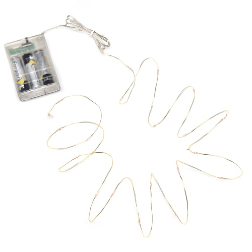 Konstsmide Weihnachtsbeleuchtung  Micro LED Lichterkette messingfarben Draht