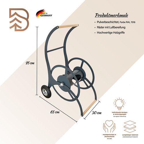 Badeko Schlauchwagen ,,Deluxe“ pulverbeschichtet