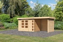 Vorschaubild Karibu Woodfeeling Gartenhaus Kerko 3/4/5 mit 240 cm Schleppdach/Seiten- und Rückwand