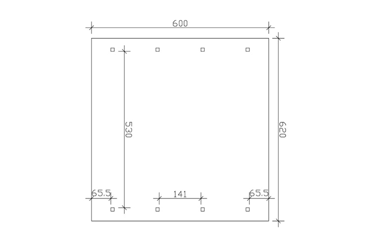 Skan Holz Wallgau - Satteldach Doppelcarport Breite 620 cm