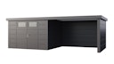 Vorschaubild Telluria Metallgerätehaus Classico 3330 mit Lounge Anbau XL (ca. 450 cm Breite)