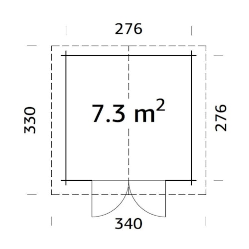 Palmako Gartenhaus Lotta 7,3 m² - 28 mm