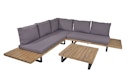 Vorschaubild Garden Pleasure Lounge Gruppe ACAPULCO, Stahl / Akazie / Kissen 100 % Polyester