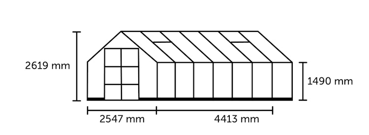 Halls Gewächshaus Icon 8 - 8,1 m² / 9,7 m² / 11,2 m²