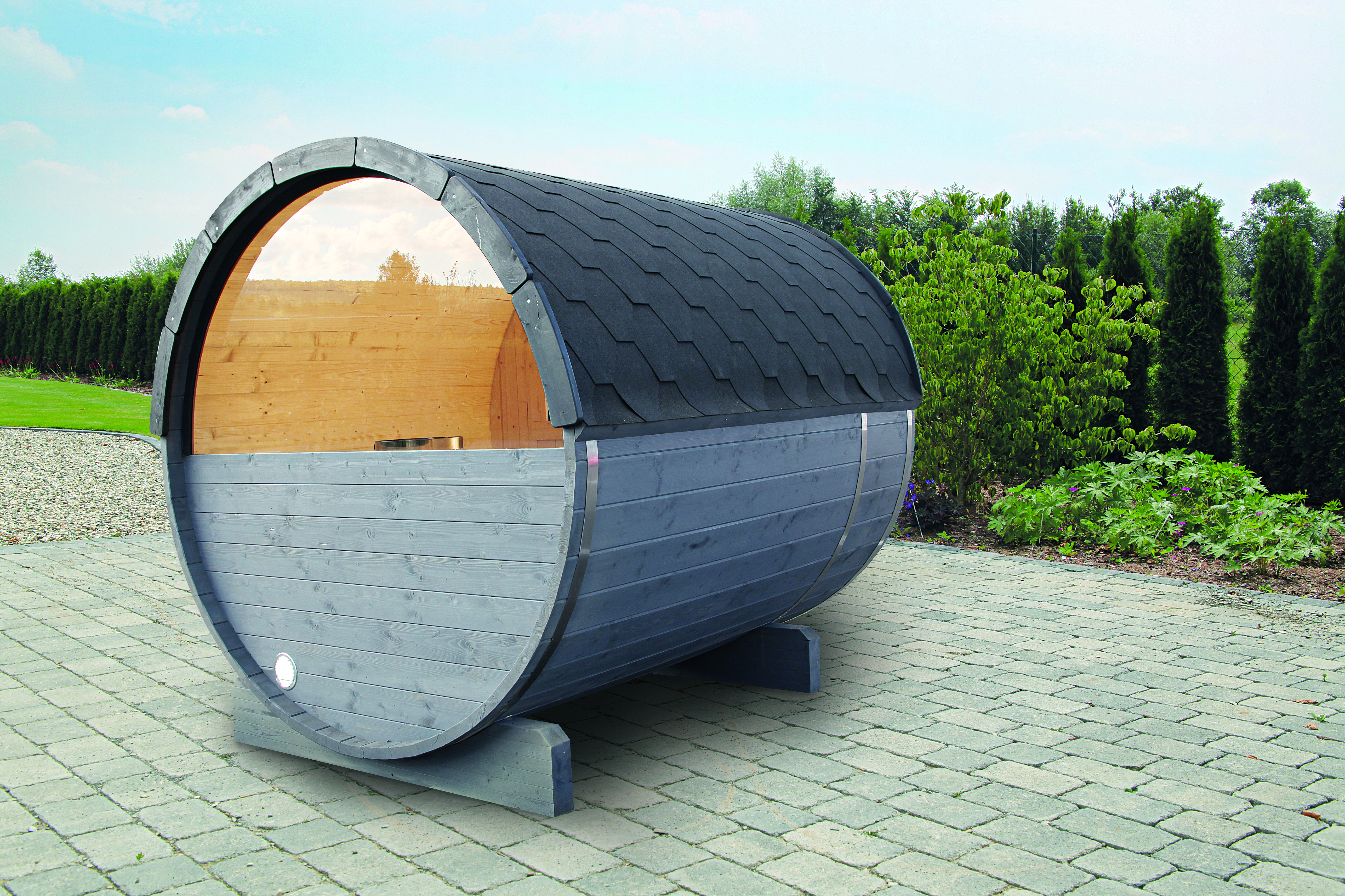 Wolff Finnhaus Aufschlag für Halbrundglas Ø 205 cm für Saunafässer