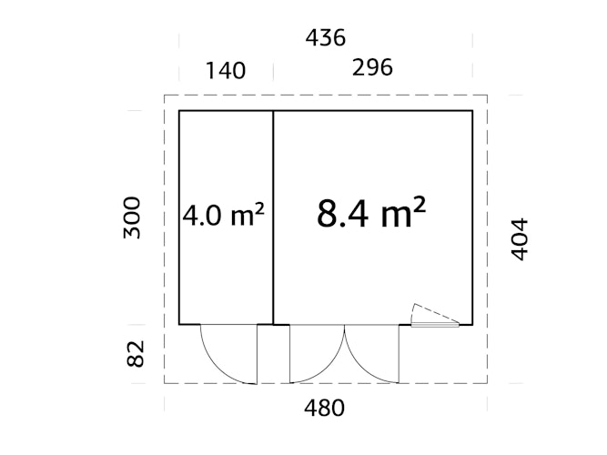 Palmako Gartenhaus Aurelia 12,4 m² - 44 mm