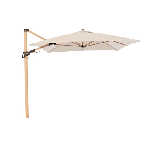 doppler Pendelschirm ALU WOOD 300 x 220, Aluminium Esche-Optik / 100 % Polyester 180 g/m²