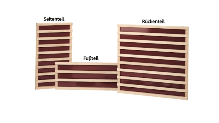 Infraworld Flächenheizsystem Rückenteil in Fichte/Espe