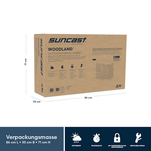 Suncast Kunststoff-Gartenschrank 738 L