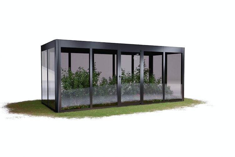 SunElements Design Gewächshaus/Sommergarten SunGarden Power mit 400 Wp PH-Dach 