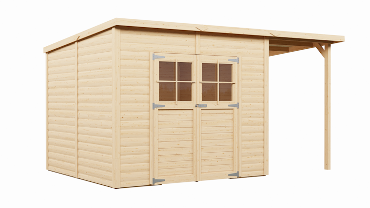 Bertilo Element-Gartenhaus Alster 4 Plus XL natural - 19 mm