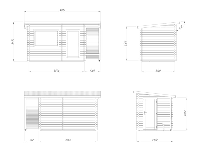Palmako Saunahaus Sanna 6,8 m²