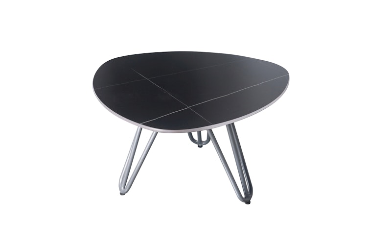 Garden Pleasure Tisch ALINA, Aluminium Grau / Stein Granitschwarz