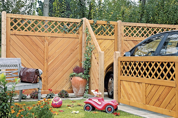 T&J SKAGEN RANK Sichtschutzzaun Lärche 1500 x 1800 mm