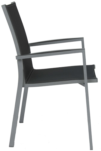 STERN Stapelsessel NEW LEVANTO, Aluminium / Textilen / Alu-Armlehnen