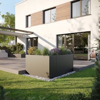 KGT Aluminium Hochbeet 130 - Profile anthrazit - B1,21 x T0,45 x H0,77 m - 350 l