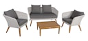 Vorschaubild Garden Pleasure Loungeset ARONA, Polyrattan / Akazie / Kissen 100 % Polyester