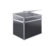 KGT Frühbeet Aufsatz für Aluminium Hochbeet 130 Profile pressblank (B1,21 x T0,91 x H0,77 m - 700 l)Zubehörbild