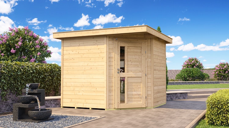 Weka 21 mm Gartenhaus 229 A Eckhaus inkl. moderner Design-Einzeltür