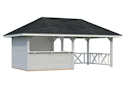 Vorschaubild Palmako Pavillon Bianca 16,6 m² Set 3