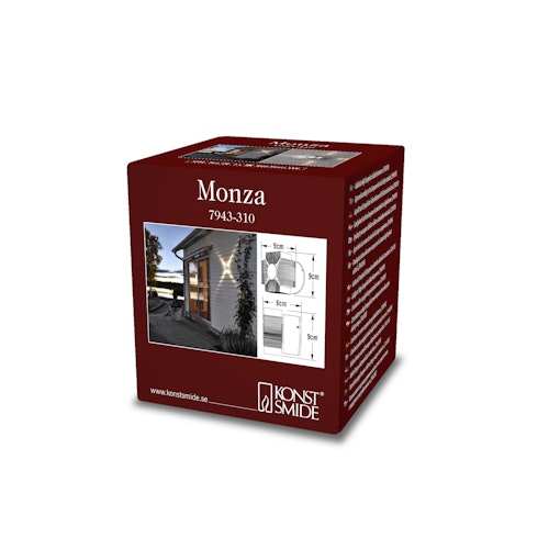 Konstsmide Wandleuchte Monza, HighPowerLED, silbergrau (7943-310)