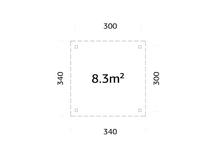 Palmako Carport/Pavillon Connect Lenna 8,3 m²