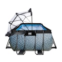 Vorschaubild Exit rechteckiger Rahmenpool mit Sandfilteranlage, Wärmepumpe und Sonnendach 400 x 200 cm (Höhe 122cm)