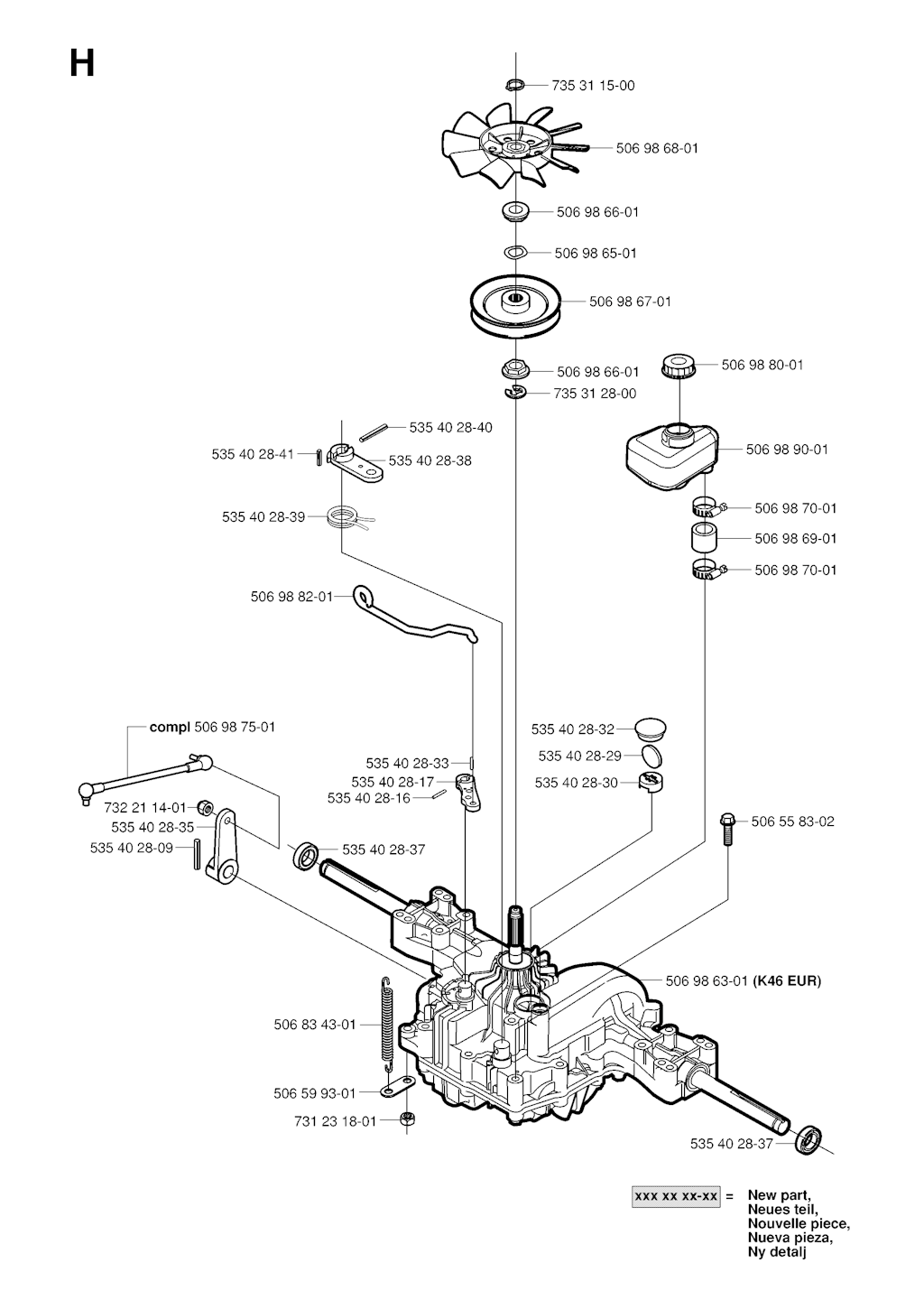 Explosionszeichnung Ersatzteile