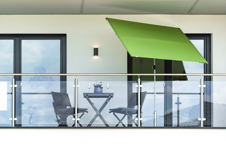 doppler Balkonblende ACTIVE 180 x 130, Stahl Silber / Polyester 180 g/m²