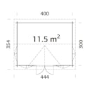 Vorschaubild Palmako Gartenhaus Claudia 11,5 m² - 34 mm