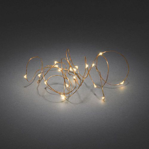 Konstsmide Weihnachtsbeleuchtung  Micro LED Lichterkette kupferfarben Draht